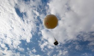 UBCO students look up—way up—to gather research data