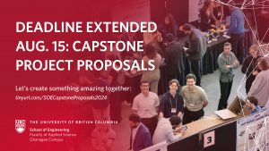 Deadline extended: Submit Capstone Project Proposals by Aug. 15