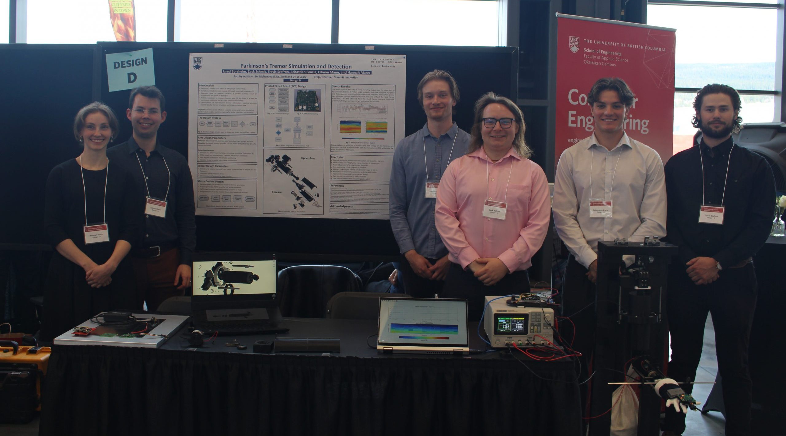 2024-25 UBC School of Engineering Capstonr Group Design D (in no particular order): Edmon Mann, Hannah Mann, Travis Szafron, Sebastien Gracia, Jared Borsheim, and Zack Schmit