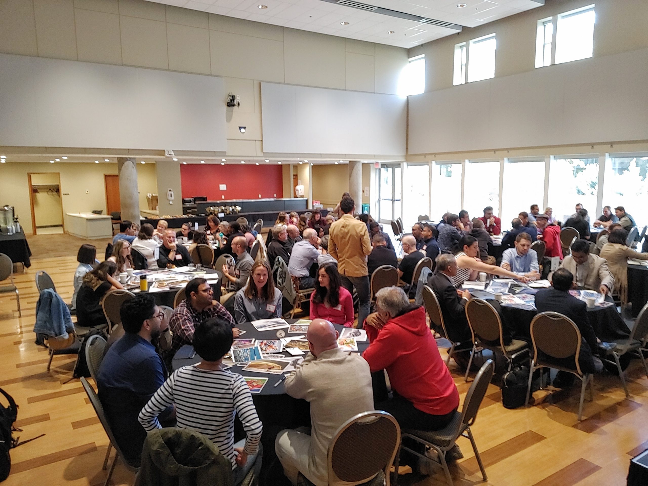 People gathered in a room for discussion
