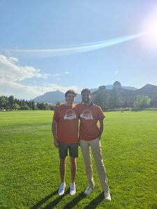 The members of the club wearing a "Bridge Builder" Shirt