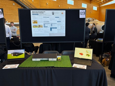 Students with their projects
